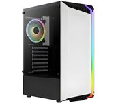 Aerocool caja bionic white v2 tempered glass rgb