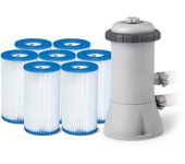 Bomba de filtración de piscina 2006L/h INTEX 28604 / 29000 + 7 filtros!