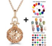 Mexico Style Tree Of Life Angel Necklace 16MM Music Ball Vintage Pregnancy Necklace Aroma Essential Oil Diffuser Locket Pendant