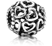 Charm Pandora de Plata de Ley - Corazones