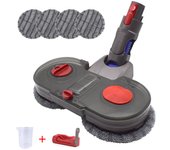 Electric Mop Head for Dyson V7V8 V10 V11V15 Vacuum Cleaner Attachment with LED Headlights Water Reservoir and Reusable Mop Pads