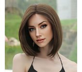 New wig for women with short straight hair bobo matte synthetic high temperature silk wig full head cover