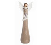 Gerimport - Ángel de Cerámica Decoración Navidad 21x13x61.5 Cm - Adornos y Modelos Navideños