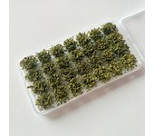 28pcs/pack Static Lowland Shrubs Tuft, Miniature Terrain Model Kit Static Scenery Model DIY Miniature for Train Landscape Railwa