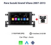 7inch 2din Car Radio Stereo Android 13 For Suzuki Grand Vitara 3 2005-2010 2011-2015 Autoradio Multimedia Screen GPS Carplay RDS