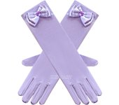 Girl Snow White Gloves Dress up Party Supplies Children Princess Cosplay Costume For Elsa Anna Belle Gloves Pink Purplle Yellow