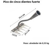 5/6/7/8 Teeth Iron Gardening Hoe Weeding Rake Farm Tool Grasping Raking Loosening Soil Nail Rake Tool Artifact Harrow Farm Tool
