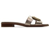Hispanitas HV253881 Zapato tipo sandalia, de pala,adorno en el empeine,piel,tacón bajo,brillo, para señora