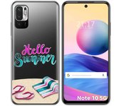 Tumundosmartphone Funda Gel Transparente para Xiaomi Redmi Note 10 5G / POCO M3 PRO 5G diseño Summer Dibujos