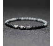 Noter Men 4mm Stone Bracelet Sanskrit Meditation Yoga Beaded Braclet Casual Jewelry Accessories Pulseira Masculina Gift For Him