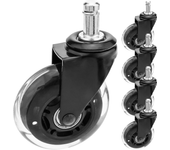Rueda pivotante industrial de poliuretano sin freno 75 mm M11 5-pack - PrimeMatik