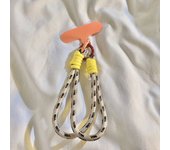 Mobile Phone Lanyard Woven Wristband Short Bracelet CCD Camera Clip Double Chain Keychain Short Lanyard Strap  Anti-Lost Lanyard