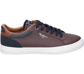PEPE JEANS | Zapatillas Pepe Jeans Kenton Court para Hombre – Deportivas en Color Marrón – Sneakers con Cordones – Estilo Casual – Versátiles – Combinables – Cómodas – Modelo PMS30839-878