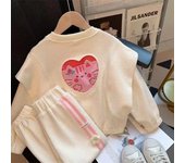 Children's Clothing Sets Love Cat Printed Tops + Pants Kids Clothes Girls Clothes Set 1 To 6 Years Kids Boutique Clothes