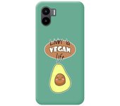 Funda Silicona Líquida Verde compatible con Xiaomi Redmi A2 diseño Vegan Life Dibujos