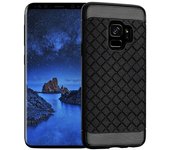 Tumundosmartphone Funda Gel Tpu Tipo Grid Negra para Samsung Galaxy S9