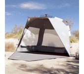 vidaXL Tienda de playa 3 personas impermeable apertura rápida gris