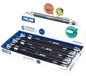 MILAN PORTAMINAS MILAN 52MM CLUTCH PENCIL + AFILAMINAS CAJA:6 unidades  PORTAMINAS Y MINAS