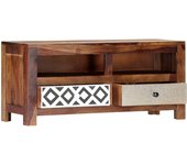 vidaXL Mueble de TV madera maciza de Sheesham 90x30x40 cm, Mueble de Salon, Mueble TV, Mueble TV salon, Mesa de TV, Mueble tele
