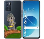 Funda Silicona Transparente para Oppo Reno 6 5G diseño Mono Dibujos