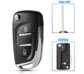 KEYYOU Modified Filp Folding Remote Car Key Shell Case For Peugeot 207 307 407 408 308 For Citroen C4 C2 HU83/VA2 Blade CE0536