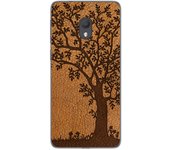 Tumundosmartphone Funda Gel Tpu para Alcatel 1C 2019 diseño Cuero 03 Dibujos