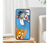 Cartoon Toms Jerry For Xiaomi Redmi Note 12 12S Turbo 11 11T 11S 10 10S 9 8 8T 7 Pro Plus 5G Black Phone Case Cover