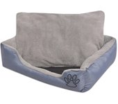 Cama para perro con juguete Acolchado Talla S Gris
