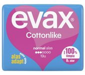 EVAX COTTONLIKE NORMAL COMPRESAS CON ALAS - 19 UNIDADES