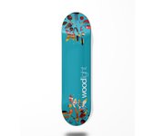 Monopatín skate skateboard deck tabla Wood light All type blue trees (8.125)
