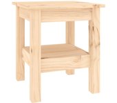 vidaXL Mesa de centro de madera maciza de pino 35x35x40 cm Natural, Blanco, Gris Mesita de Salón o Comedor o Auxiliar Mesa de Café Meuble Salón