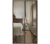 Mosquitera magnética para Puertas, Cortinas antimoscas, mosquitera para Ventana Corredera, sin necesidad de taladrar (120x210 cm, negra)