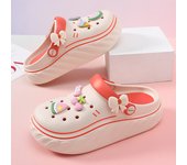 Women's Platform Clogs  Kawaii Charms Closed Toe Non Slip EVA Sandals  Indoor Outdoor Garden Beach Slides