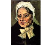 Panel decorativo del museo, listo para colgar. Van Gogh Vincent-Cabeza de una anciana con tapa blanca La partera-Cm 60x90