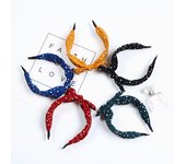 Paquete de 5 bandas para el cabello para mujer, diadema con lazo de lunares