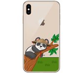 Tumundosmartphone Funda Gel Transparente para Iphone Xs Max diseño Panda Dibujos