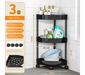 Bathroom Storage Cart With Wheels Kitchen Living Room Storage Rack High Load-Bearing Capacity Home Accessories