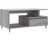 vidaXL Mesa de centro madera contrachapada 90x49x45 cm Blanco, Negro, Roble Sonoma Mesita de Salón o Comedor o Auxiliar Mesa de Café Meuble Salón