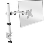 Mars Gaming MARM1, Soporte de Monitor de Brazo para Pantallas Hasta 32”, Articulado y Regulable en Altura, Estructura Robusta, Compatible con VESA75 y VESA100, Soporte Monitor Negro o Blanco
