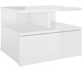 vidaXL Mesita de noche flotante madera 40x31x27 cm Blanco, Negro, Roble Sonoma Mesita habitacion mesitas de noche dormitorio para Salón, Estudio, Mesa Auxiliar