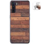 Tumundosmartphone Funda Gel Tpu para Oppo A91 diseño Madera 03 Dibujos