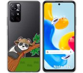 Funda Silicona Transparente para Xiaomi Redmi Note 11s 5G diseño Panda Dibujos