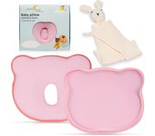 Conjunto de Almohada con Funda y Dou Dou para Bebé, Ideal para Cualquier Cuna y Carro de Bebé, 2 Colores