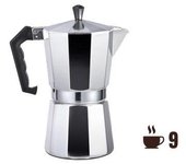 Edm EDM - Cafetera de Aluminio 9 Tazas, Apta para Gas, Vitrocerámica y Placa Eléctrica