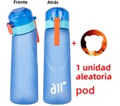 1pc Air Water Bottle With 1pc Random Flavor Pods Portable Transparent With Straw Leak Proof for Outdoor Sports Fitness Gym