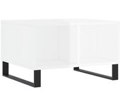 vidaXL Mesa de centro madera contrachapada 60x50x36,5 cm Blanco, Negro, Blanco brillante Mesita de Salón o Comedor o Auxiliar Mesa de Café Meuble Salón