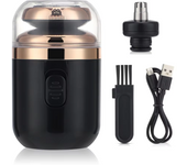 2 IN 1 Mini Portable Electric Travel Shaver Capsule Nose Hair Trimmer Rechargeable Electric Beard Scraper Knife Men's Razor