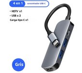 Vothoon 4 in 1 Led USB C Hub Dock Type C to HDMI-Compatible USB 3.0 Splitter for MacBook Pro/Air iPad Pro Dell XPS Type-C Hub