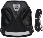 Arnés para perros pequeños Pet's Playground | Arnés antitirones para perros | Arnés para perros pequeños | Arnés para perros extra pequeños | Negro | XS