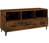 Mueble TV combinadoMueble para TV madera contrachapada roble ahumado 102x35x50 cm